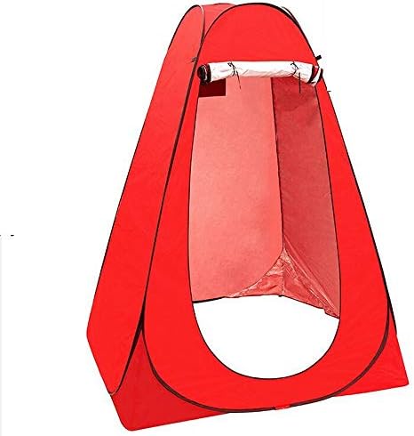 New Pop Up Privacy Shelters Tent Instant Portable Outdoor Shower Tent,Camp Toilet,Changing Room,Rain Shelter for Camping Beach,Outdoor Foldable Changing Room Privacy Shelter (Red,59 * 59 * 74.8") by YZBEIMDAI