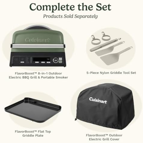 Cuisinart 5-Piece Nylon Griddle Tool Set with Spatula, Griddle Spatula, Locking Tongs & 2 Silicone Egg Rings, Flat Top Grill Accessories for Electric Grills, Great for BBQ, Tailgating, Camping - Image 7