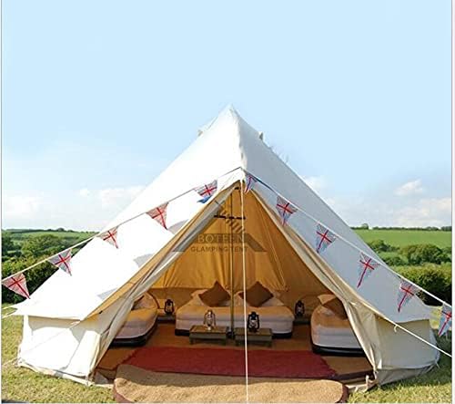 INTSUPERMAI Bell Tent 16.4ft (5m) Canvas Tent 4-Season Yurt Tents Oxford Canvas Bell Yurt Tents for Family Glamping Outdoor Hunting - Image 2