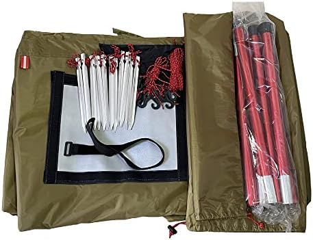 Tipi Hot Tent with Fire Retardant Stove Jack for Flue Pipes, 3~4 Person, Lightweight, Teepee Tents with Snow Skirt for Family Team Outdoor Backpacking Camping Hiking - Image 4