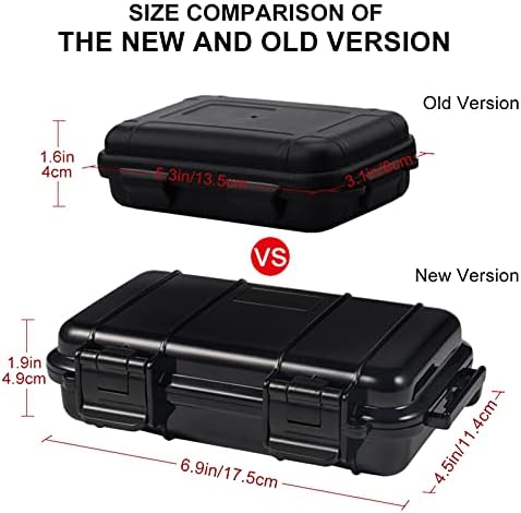 Dry Storage Box, Shockproof Waterproof Box Storage Case Waterproof Plastic Box Container with 2 U‑Shape Buckle, Plastic Storage Container for Cameras, Phones, Camping, Fishing, Hiking(Small-Black) - Image 6