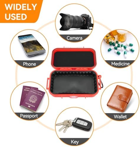 HERCHR Dry Box Outdoor Waterproof Airtight Storage Case Hard Shell Wet Dry Box Carry Box Tackle Organization for Camping, Fishing - Image 2