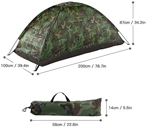 LUSTAR Camping Tents 1 Person Waterproof Camping Tent PU1000mm Polyester Fabric Single Layer Tent for Outdoor Travel Hiking - Image 2