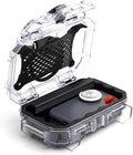Evergreen Dry Box Tech Organizer – For Camera, Cables, Hard Drives, Memory Cards, Keys, Compatible with GoPro, Airtags (Small, Rubber Boot, Clear) by EvergreenCases