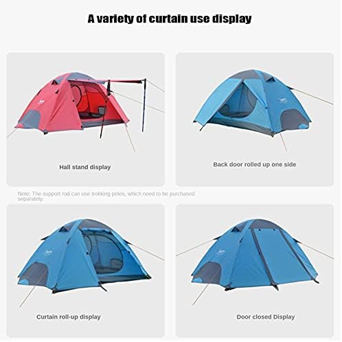 2 Person Camping Tent, Lightweight Waterproof Windproof Tent, UV Protection, Small Porch for Storage, for Beach, Outdoor, Traveling, Hiking, Camping, Fishing Dome Tent - Image 5