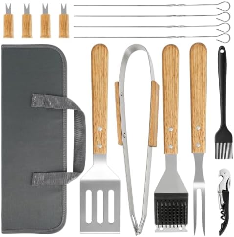Grill Accessories Kit,Stainless Steel BBQ Grilling Utensils by YJHOLE