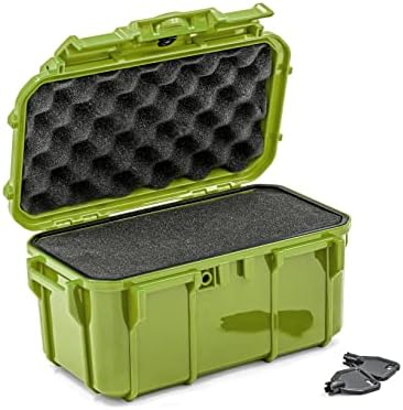 Seahorse 58 Portable Waterproof Dry Box Protective Case with Pick and Pluck Foam - Travel Safe/Mil Spec / IP67 Waterproof/USA Made - for Cameras, Ammunition, Rifle Ammo, Smell Proof (Green) by SeahorseCases