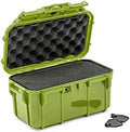 Seahorse 58 Portable Waterproof Dry Box Protective Case with Pick and Pluck Foam - Travel Safe/Mil Spec / IP67 Waterproof/USA Made - for Cameras, Ammunition, Rifle Ammo, Smell Proof (Green) by SeahorseCases