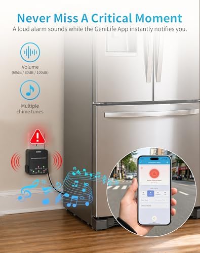 WiFi Power Failure Alarm – Briidea Freezer Power Outage Alarm with Dual Outlets, Real-Time App Notifications & 100dB Loud Alarm, Supports 2.4G/5GHz WiFi for Sump Pumps, Aquariums, Wine Cellars - Image 3