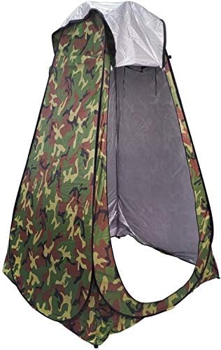 HongK- Privacy Tent- Pop Up Instant Tent Rain Shelter Tent Shower Toilet Bathroom Portable Changing Room For Beach Hiking Camping Outdoor Use In Camo (3 Colors Available) [P/N: ET-OUTDOOR005-CAMOU] by HongK