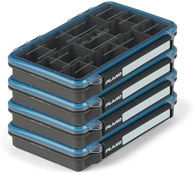 Plano StowAway 3600 Waterproof Stow Tackle Box, 4-Pack, IPX7 Waterproof Rating, with Rustricor, Single Latch Design, Transparent DuraView Lid, Storage for Fishing Bait, Lures and Gear - Image 2