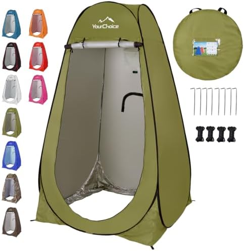 Your Choice Pop Up Shower Tent 47.2" Wx74.8/82.7" H Privacy Changing Tent by YourChoice