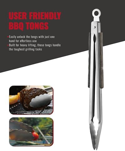 Grilaz Stainless Steel BBQ Tool Set with Veined-Dyed Wooden Handles | Heavy Duty Grilling Accessories | 3-Piece Outdoor Barbecue Grill Utensil Set with Spatula, Fork, and Tongs - Ideal Gift for Men… - Image 5
