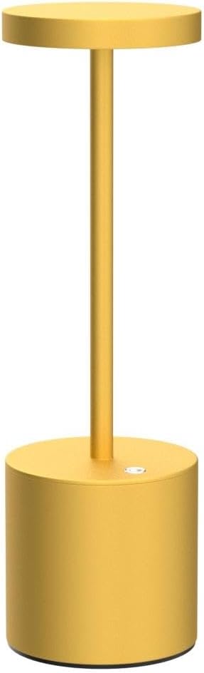 TBBGA LED Cordless Table Lamps, Portable Rechargeable Battery Operated Lamp, Modern Metal 3 Level Dimmable Indoor and Outdoor Cordless Lamp,Desk Lamp for/Restaurant/Bar/Cafe/Bedroom. (Gold)