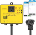 Wi-Fi Smart Power Failure Alarm with Surge Protector, Remotely Monitor and Control Your Refrigerator Via App, Ensuring the Safety of Refrigerator and Food Stored Inside, Yellow by SafeEfficientToolSwitches