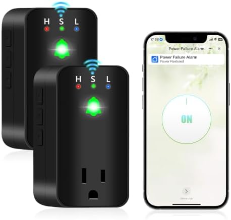Power Failure Alarm, WiFi Power Outage Alarm for Freezer, App Notifications by HIIXHC