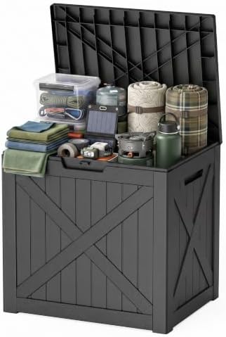 EasyUp 40 Gal Waterproof Outdoor Storage Box Weatherproof Deck Box by EASYUP
