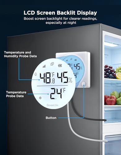 GoveeLife 2.0 WiFi Refrigerator Thermometer Dual Probes, 1-Pack & Gateway - Image 6