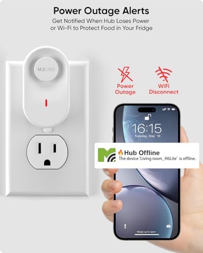 MOCREO WiFi Thermometer Freezer Alarm, Email Alert, App Notification, Data Record Export, No Subscription Fee, 2 Remote Wireless Temperature Sensors for Refrigerator, Freezer, Hot Tub - Image 3