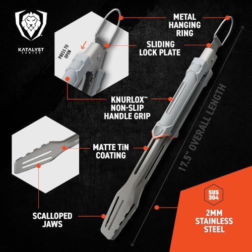 Dalstrong 16" Locking BBQ Tongs - Titanium Nitride Stainless Steel - Image 6