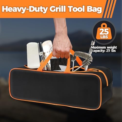 Grill Utensil Storage Bag for Outdoor Grilling, 20 x 6 x 5 in, Black - Image 5