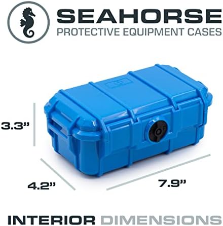 Seahorse 57 Portable Waterproof Dry Box Protective Case - Travel Safe/Mil Spec / IP67 Waterproof/USA Made - for Cameras, Action Cams, Ammunition, Rifle Ammo, Marine (Blue) (SE57BL) - Image 6
