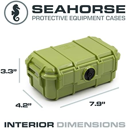 Seahorse 57 Portable Waterproof Dry Box Protective Case - Travel Safe/Mil Spec / IP67 Waterproof/USA Made - for Cameras, Action Cams, Ammunition, Rifle Ammo, Marine (Green) (SE57GR) - Image 6