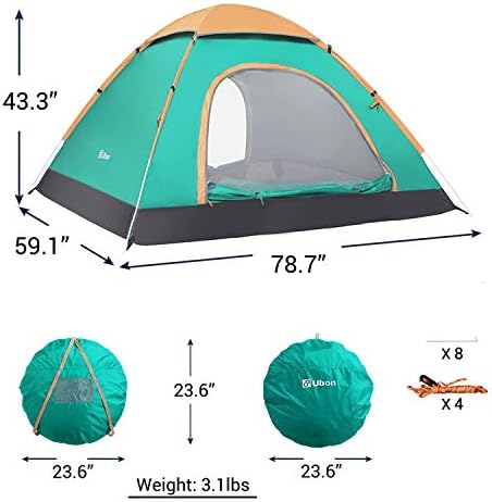 Pop Up Tent For 2 Person Ultralight Backpack Tent For Adults Kids 4 Season - Image 3