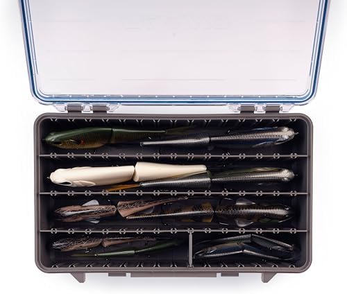 Plano StowAway 3700 Waterproof Deep Stow Tackle Box, IPX7 Waterproof, with Rustricor, Single Latch Design, Transparent DuraView Lid, Stackable Storage for Fishing Bait, Lures and Gear - Image 5