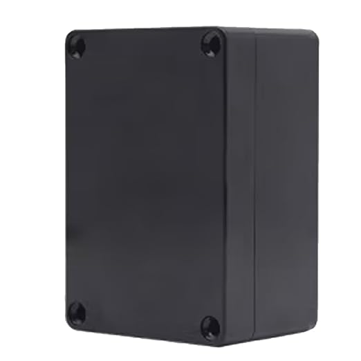 Project Box for Electronics -Electrical Enclosure, Junction Box ABS Plastic Dustproof Waterproof IP65, with 4 PCS M16 Cable Glands Black (6.22x3.54x2.36 inch (158 x 90 x60 mm)