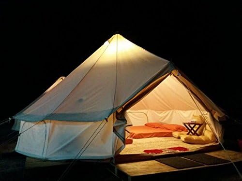 INTSUPERMAI Bell Tent 16.4ft (5m) Canvas Tent 4-Season Yurt Tents Oxford Canvas Bell Yurt Tents for Family Glamping Outdoor Hunting - Image 6