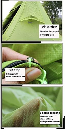 Ultralight Waterproof Two-Layer Pole-less UL Trekking Pole Pyramid Tent - Image 5