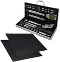 Home-Complete 18-piece BBQ Grill Set, 16-pc Stainless Steel Barbecue Tools Kit with Aluminum Case and 2-Pack BBQ Grill Mats by Home-Complete