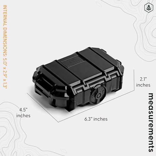 Evergreen Dry Box Tech Organizer – For Camera, Cables, Hard Drives, Memory Cards, Keys, Compatible with GoPro, Airtags (Small, Rubber Boot, Black) - Image 6