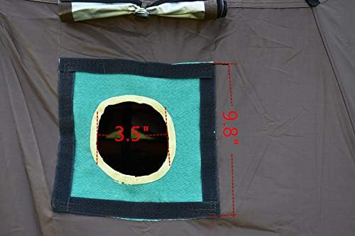 4 Person Teepee Tent with Stove Jack for Flue Pipes Including Mesh Inner Tent 2 Doors Height 7.8FT - Image 3