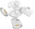 Lithonia Lighting HomeGuard 3-Light LED Outdoor Flood Lights, Outdoor LED Lights, Dusk to Dawn Sensor, Adjustable Lumens, Selectable Color, Round Heads, White (HGX LED 3RH ALO SWW2 120 PE WH M2)