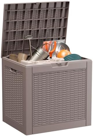 EasyUp 30 Gal Waterproof Outdoor Storage Box UV Resistant Deck Box by EASYUP