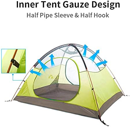 Ultralight Tent, Waterproof Compact Backpacking Tents for 2 Person, Easy Setup, Portable Lightweight, Cycling Hiking Camping, 3 Seasons, with Storage Bag - Image 5