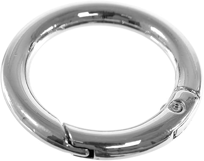 Paracord Planet Spring Gate O Rings – Available in 3/4 Inch and 1 Inch Sizes – Silver, Bronze, and Gold Color Options (5 Pack, 1 Inch, Silver)