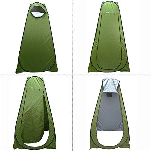 HongK- Privacy Tent- Pop Up Instant Tent Rain Shelter Tent Shower Toilet Bathroom Portable Changing Room For Beach Hiking Camping Outdoor Use In Green (3 Colors Available) [P/N: ET-OUTDOOR005-GREEN] - Image 6
