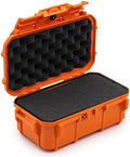 Evergreen 57 Waterproof Dry Box Protective Case with Pick & Pluck Foam - Travel Safe/Mil Spec/USA Made - for Cameras, Phones, Hiking, Boating, Water Sports, Action Cams (Orange) by EvergreenCases