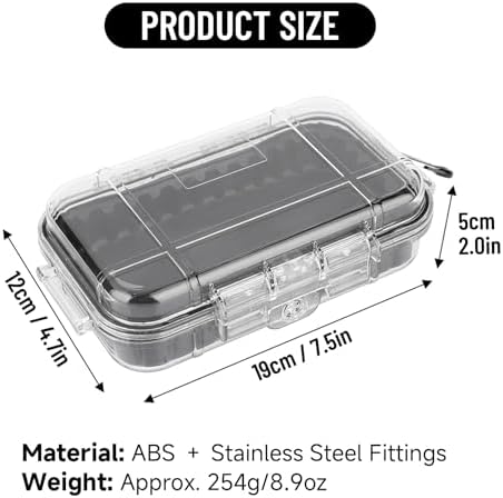 Dry Box Waterproof, 1PCS Dry Storage Box, ABS Dry Box for Boat Inner Rubber, Waterproof Small Dry Box with Stainless Steel Fitting for Outdoors Camping Fishing - Image 4