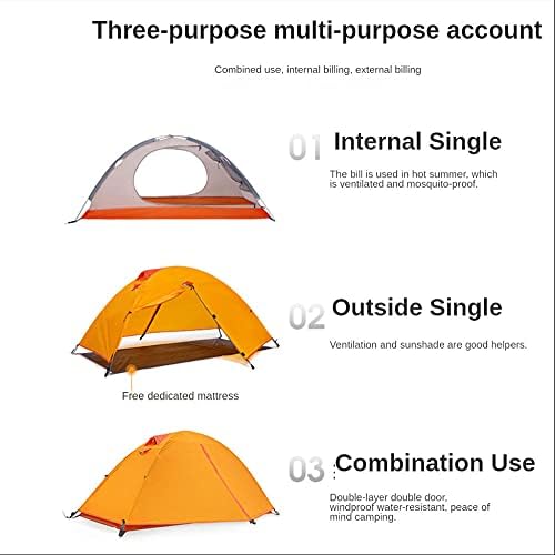 Camping Tent, Compact Dome Tent,2 Mins Easy Setup Lightweight Backpacking Tent,2 Person Waterproof Stormproof Tent, for Hiking Outdoor Camping Backpacking Survival Travel - Image 4