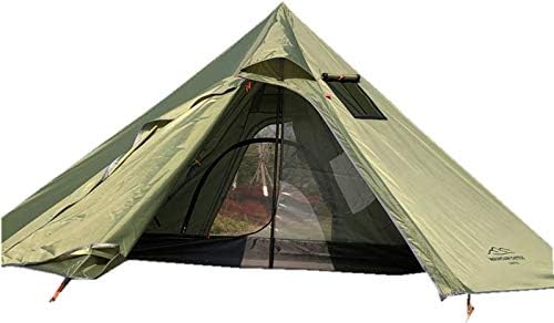 4 Person Backpacking Teepee Tent with Half MeshTent and Fire Retardant Stove Jack for Flue Pipes Height 7.2FT - Image 6