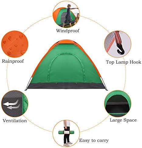 Ochine 1/2/4 Person Camping Tent Family Tents Pops Up Tent Waterproof Windproof Easy Setup Tent Lightweight Dome Tent for Outdoor Camp, Backpacking, Hiking, etc (Ship from USA) - Image 4