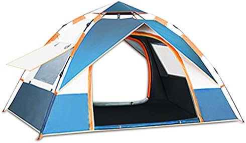Ergocar Camping Tent 210T Oxford Cloth Waterproof Windproof Dome Adults Tent, 2-4 Man Ultraligh Ventilated 2 Doors & 2 Windows Pop up Tent for Family Long Trip, Hiking & Fishing by Ergocar