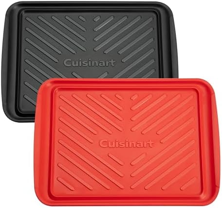 Cuisinart CPK-210 Grilling Prep and Serve Trays, Black and Red Large 18” x 14.5” by Cuisinart
