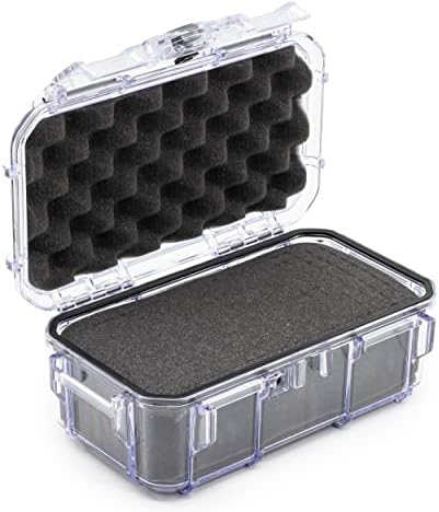 Evergreen 57 Waterproof Dry Box Protective Case with Pick & Pluck Foam - Travel Safe/Mil Spec/USA Made - for Cameras, Phones, Hiking, Boating, Water Sports, Action Cams (Clear) by EvergreenCases