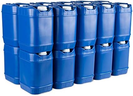 5-Gallon Stackable Water Storage Containers, Emergency Water Storage for Camping and Disaster Preparedness, 100 Gallons by SaratogaFarms