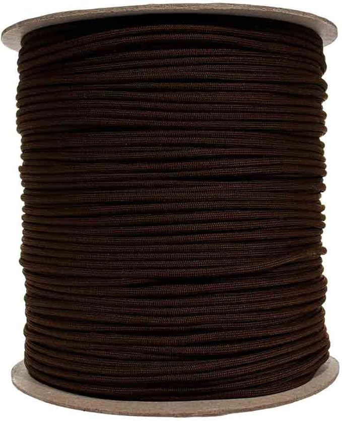 Paracord Planet Solid Color 550lb Paracord – 7 Strand Type III Nylon Cord for Indoor and Outdoor Tasks – Walnut (25 ft)